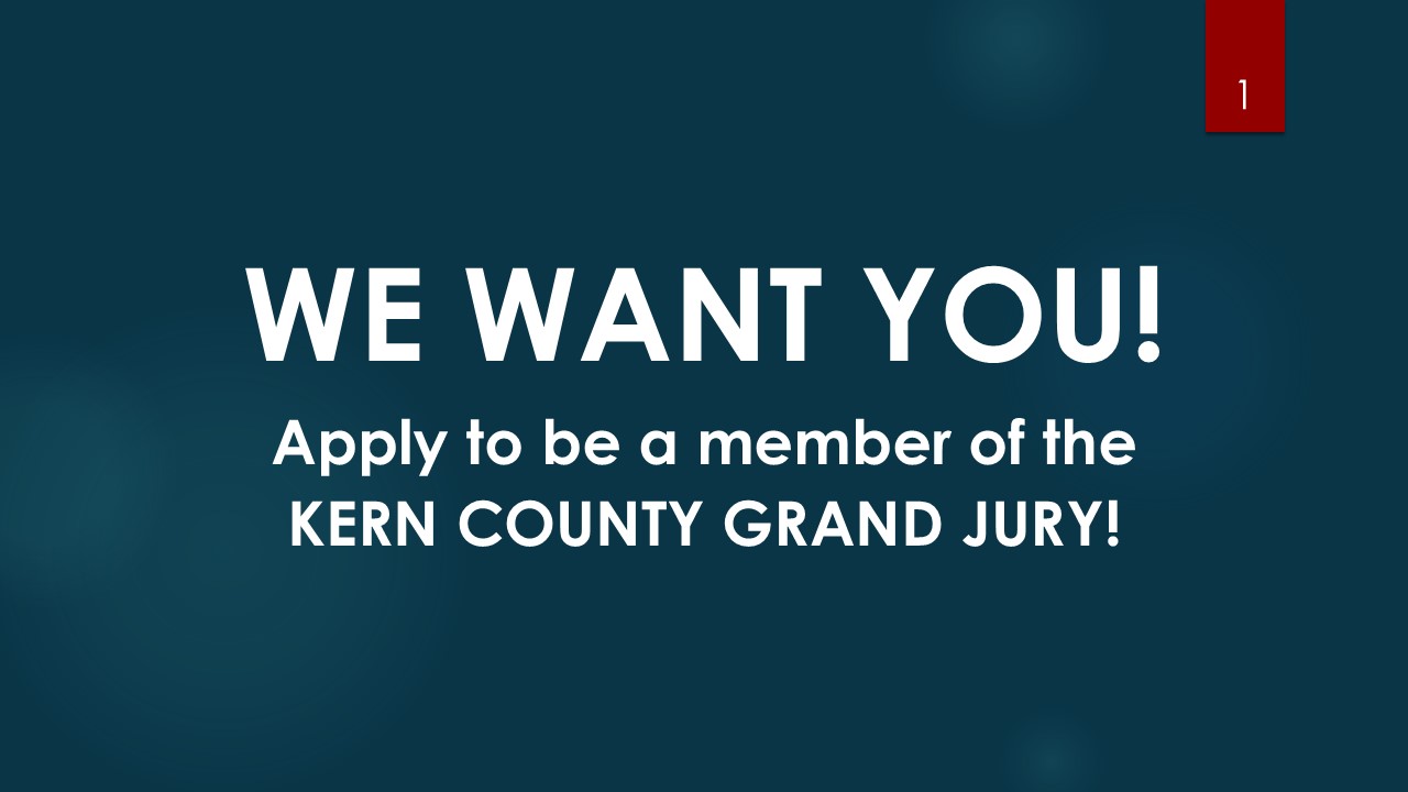Grand Jury Recruitment Slide 1
