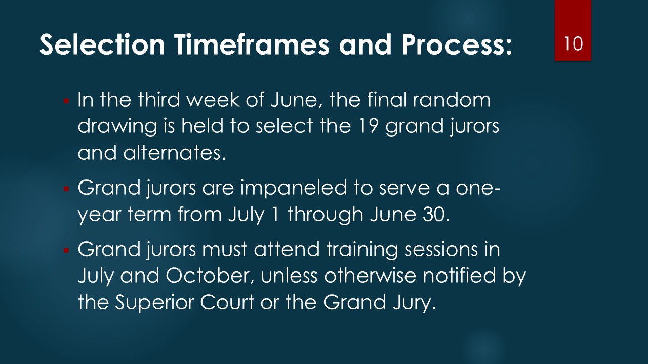 About the Grand Jury Slide 10