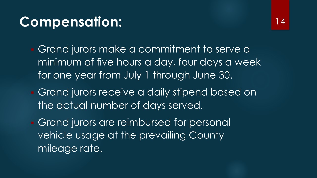 About the Grand Jury Slide 14
