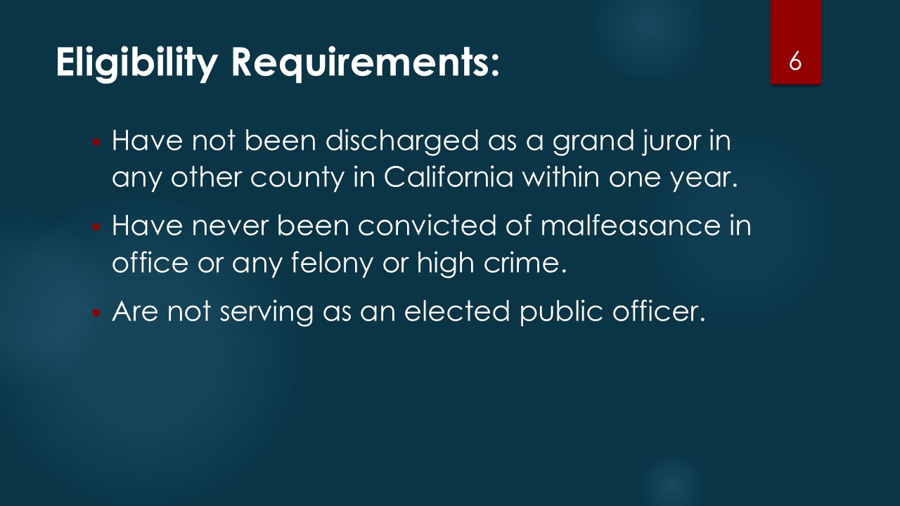 About the Grand Jury Slide 6