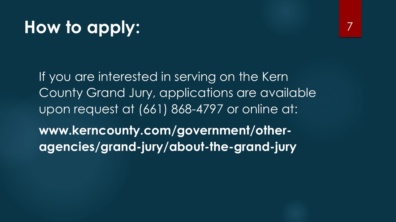 About the Grand Jury Slide 7