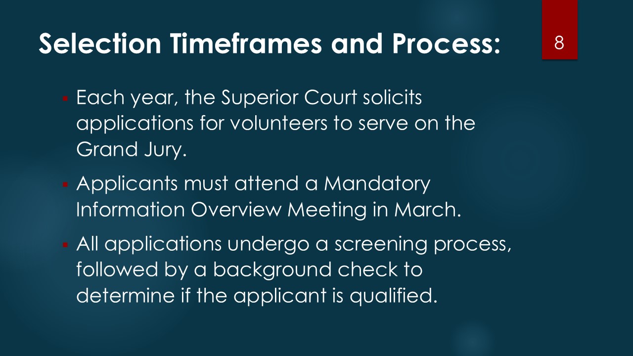 About the Grand Jury Slide 8