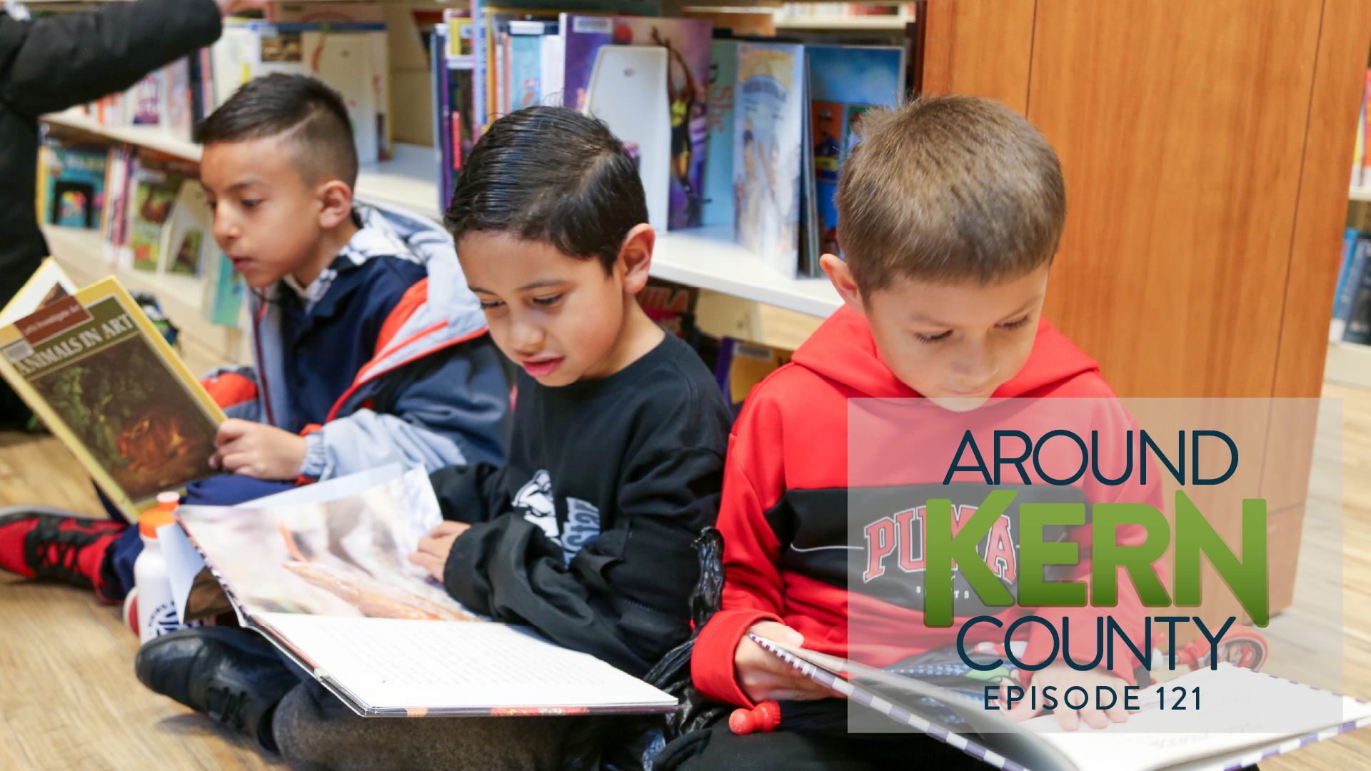 Children reading at the Arvin Branch Library