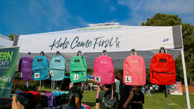 Tent that says 