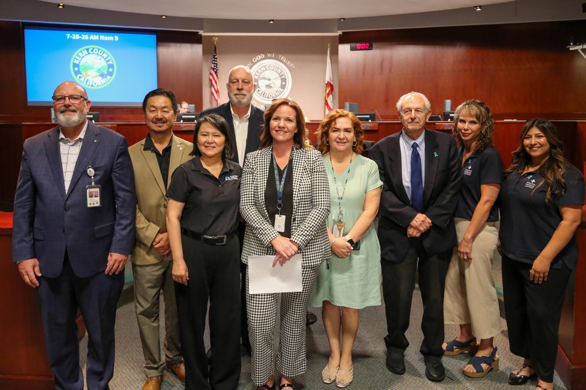 Board proclamation designating August as Valley Fever Awareness Month in Kern County