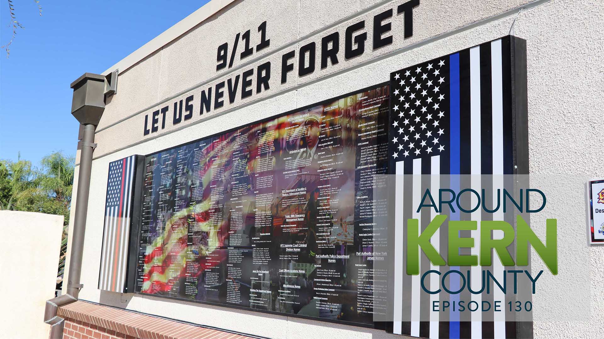9/11 memorial sign that says 